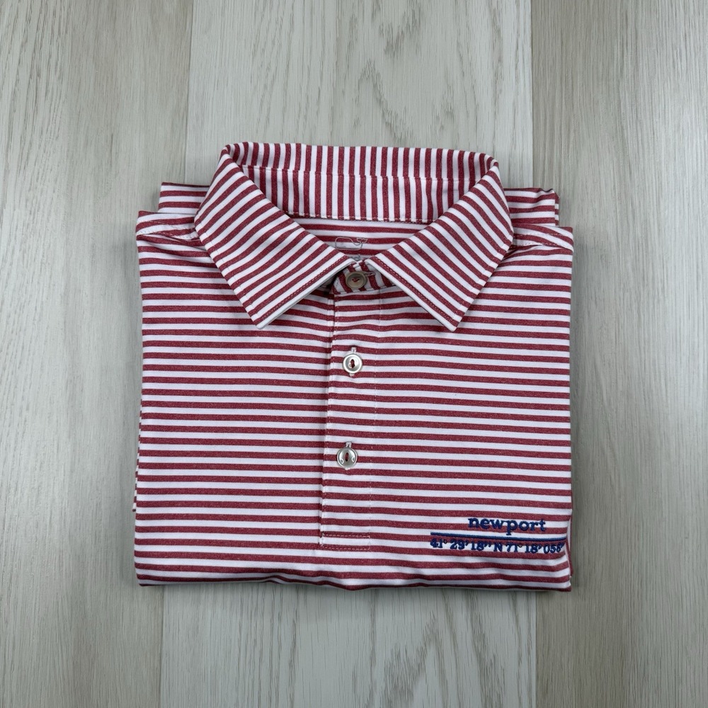 Vineyard Vines Polo Golf Shirt Striped Newport,Rhode Island Coordinates Men's XS